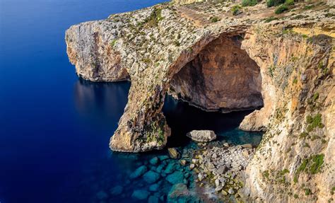 blue grotto from valletta.